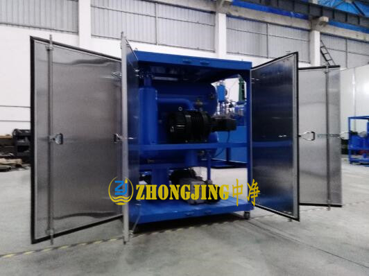 ZJA65(4000L/H)封閉式廂式高效雙極真空濾油機